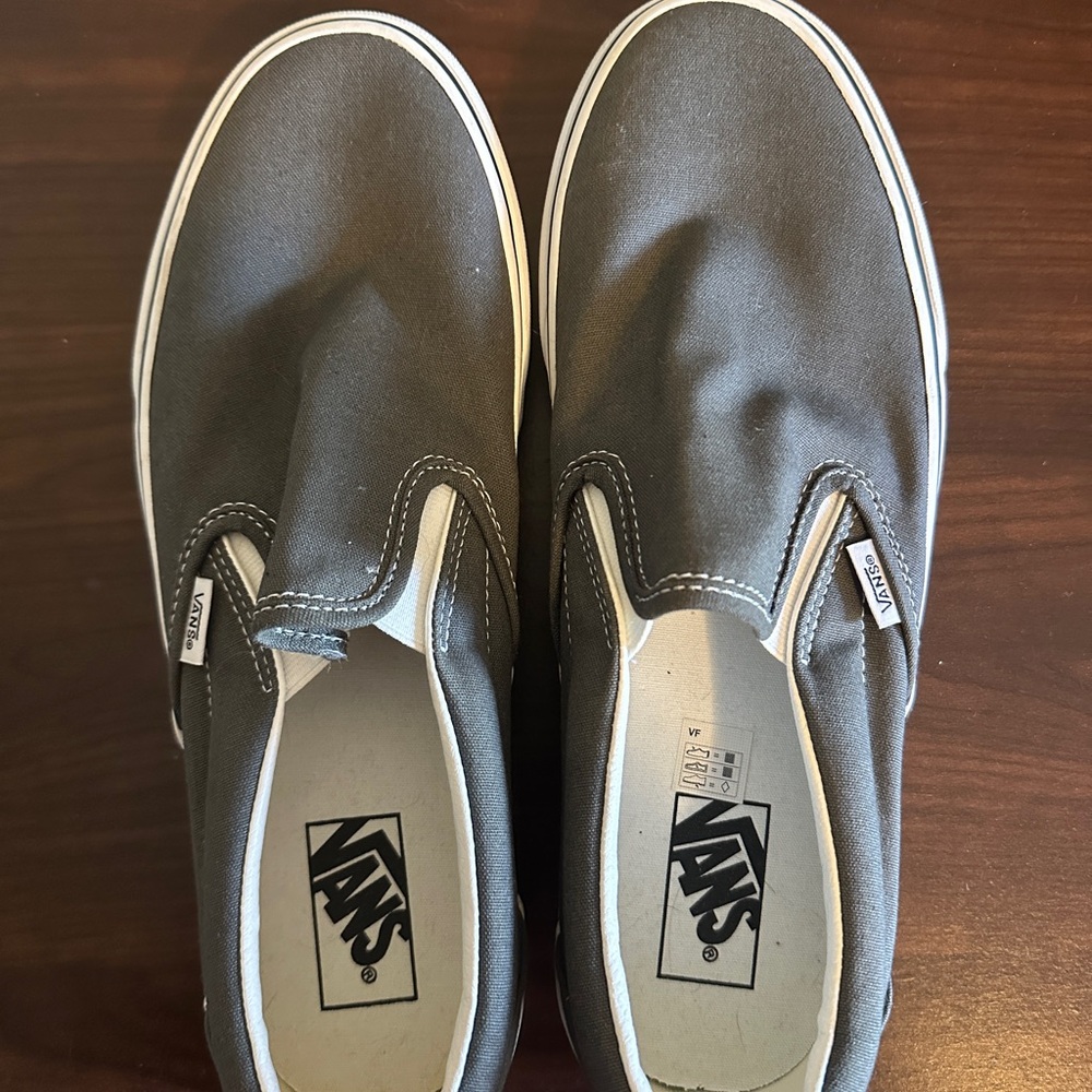 Mean Vans Charcoal Slip-On Shoes 10.5 - NWOT